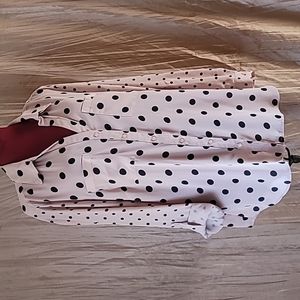 Kim Rogers Black and Tan polka dot top